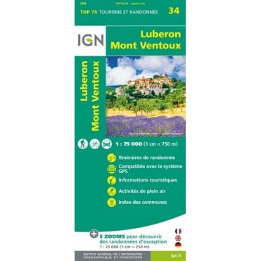 Luberon / Mont-Ventoux - IGN TOP75, map 75034