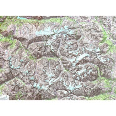 Massif des Ecrins Laminated Wall map