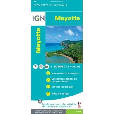 Mayotte (Comoro Island) Domtom - IGN Road and tourist map 84976