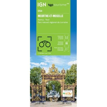 Meurthe-et-Moselle / Nancy Toul PNR Lorraine - IGN TOP100 map D54