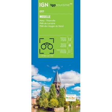 Moselle / Metz Thionville PNR Lorraine PNR Vosges du Nord - IGN TOP100 map D57