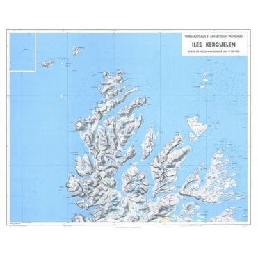 North-West Kerguelen Islands (French Southern Antarctic) Hiking map
