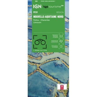 Nouvelle-Aquitaine Nord, Poitou, Charentes, Limousin - IGN regional road map R10