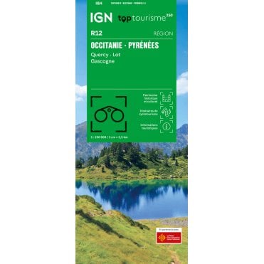 Occitanie, Pyrénées, Quercy, Lot, Gascogne - IGN regional road map R12