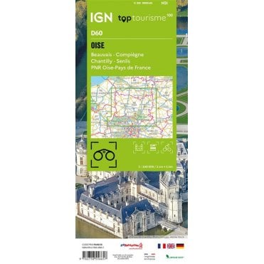 Oise Beauvais Compiègne Chantilly Senlis - IGN TOP100 map D60