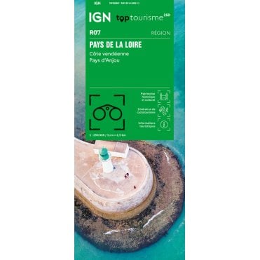 Pays de la Loire, Côte vendéenne, Pays d'Anjou - IGN regional road map R07