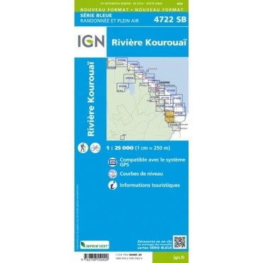 Rivière Kourouaï (French Guiana) - IGN map 4722