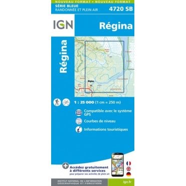 Régina (French Guiana) - IGN map 4720