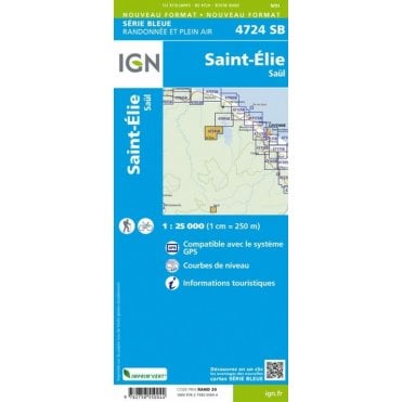 Saint-Elie - Saül (French Guiana) - IGN map 4724