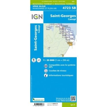 Saint-Georges - Ouanary - Camopi (French Guiana) - IGN map 4