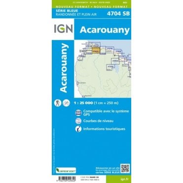 Saut sabbat (French Guiana) - IGN map 4704
