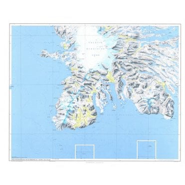 South-West Kerguelen Islands (French Southern Antarctic) Hiking map