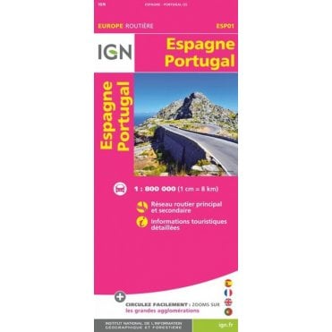 Spain / Portugal - IGN Road and tourist map ESP01