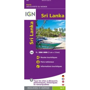 Sri Lanka - IGN Road and tourist map 85132
