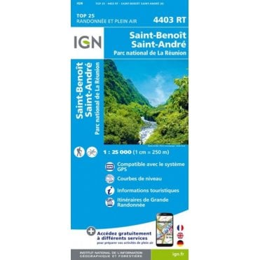 St-Benoit / St-André (Réunion Island) - IGN map 4403 RT