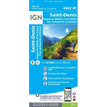 St-Denis / Cirques de Mafate & de Salazie (Réunion Island) - IGN map 4402 RT