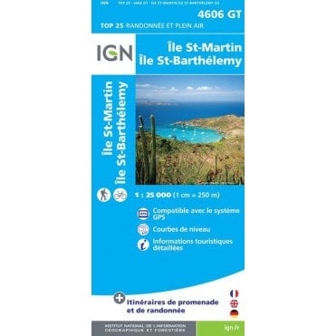 St-Martin Island / St-Barthélemy Island - IGN map 4606 GT