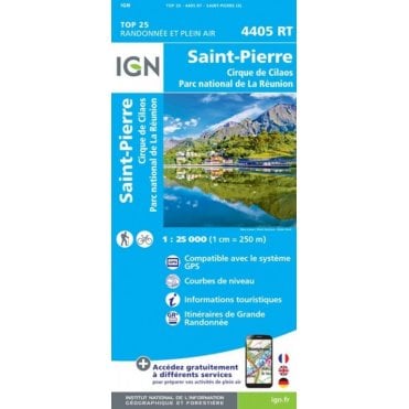 St-Pierre / Cirque de Cilaos (Réunion Island) - IGN map 4405 RTR