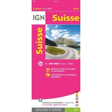 Switzerland - IGN Road and tourist map SUI01