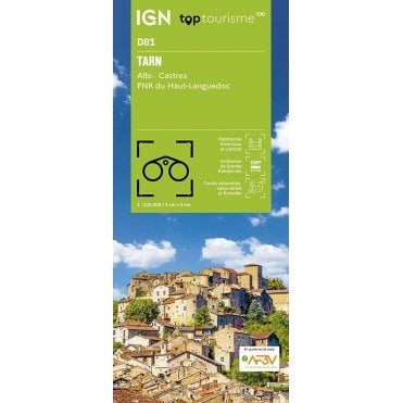 Tarn / Albi Castres PNR Haut-Languedoc - IGN TOP100 map D81