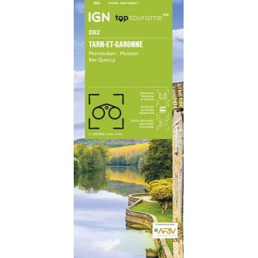 Tarn-et-Garonne Montauban Moissac Bas Quercy - IGN TOP100 map D82