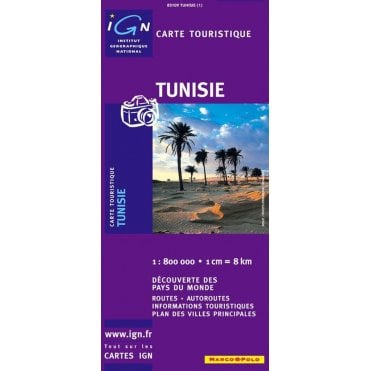Tunisia - IGN Road and tourist map 85109