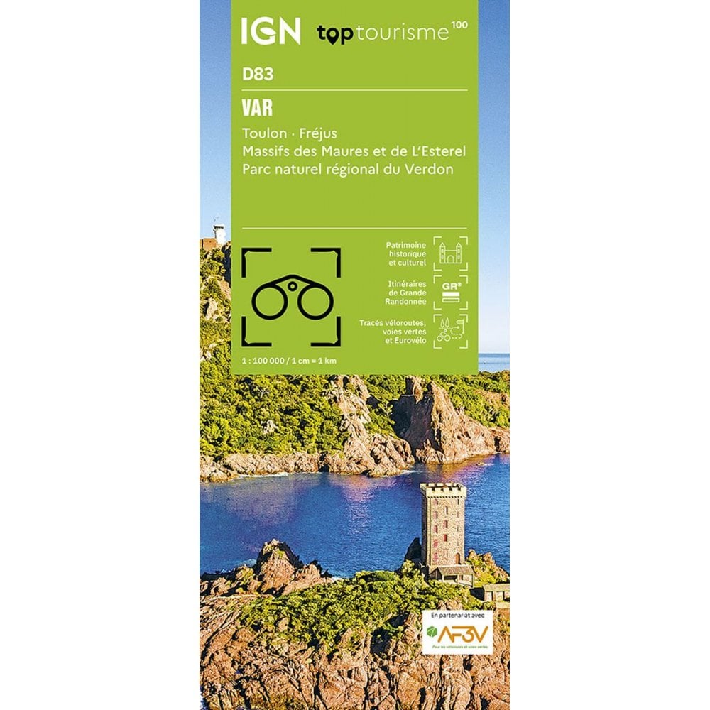 Var / Toulon Fréjus Massif Maures et l'Esterel - IGN TOP100 map D83