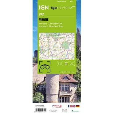 Vienne Poitiers Châtellerault Loudun Montmorillon - IGN TOP100 map D86