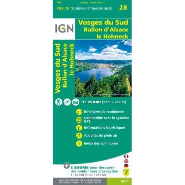 Vosges du Sud / Ballon d'Alsace / Le Hohneck - IGN TOP75, map 75028