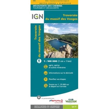 Vosges - Traversée des Vosges - IGN map 89032