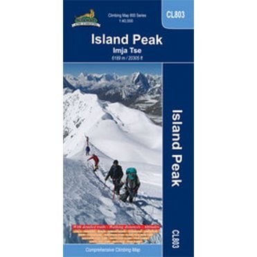 Island Peak (Imja Tse) Climbing map. Nepa Map CL803
