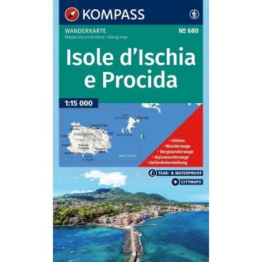 Islands d 'Ischia and Procida | Kompass hiking map 680