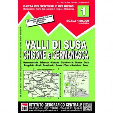 001: Valli di Susa Chisone e Germanasca Hiking Map