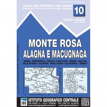 010: Monte Rosa Alagna E Macugnaga Hiking Map