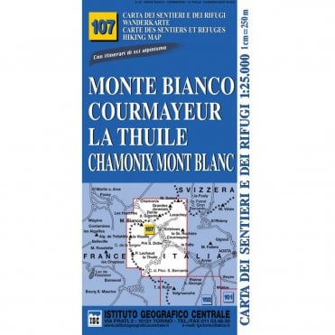 IGC 25k Map 107 - Monte Bianco, Courmayeur, La Thuile