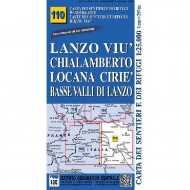 IGC 25k Map 110 - Lanzo, Viù, Chialamberto, Locana, Ciriè