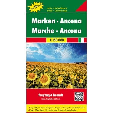 Italy: Marken - Ancona Road Map with Top 10 Tourist Tips - published by Freytag & Berndt