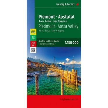 Italy: Piedmont - Turin - Aosta Valley Road Map with Top 10 Tourist Tips - published by Freytag & Berndt