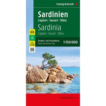 Italy: Sardinia - Cagliari Road Map with Top 10 Tourist Tips - published by Freytag & Berndt