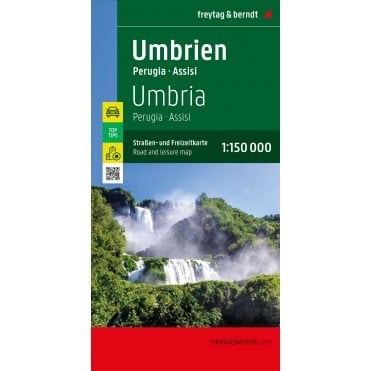 Italy: Umbria - Perugia - Assisi Road Map with Top 10 Tourist Tips - published by Freytag & Berndt