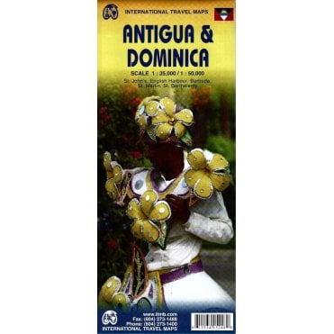 Antigua & Dominica Travel Map