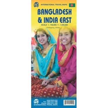 Bangladesh and India East Travel Map
