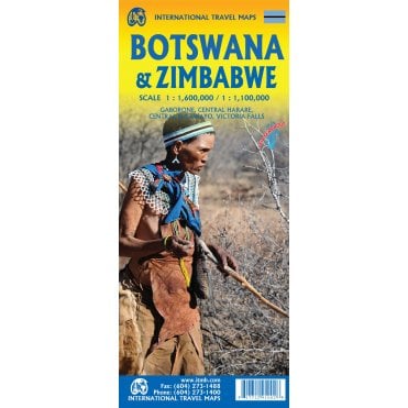 Botswana and Zimbabwe Travel Map
