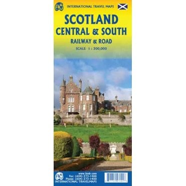 Central & Southern Scotland Railway & Road Travel Map