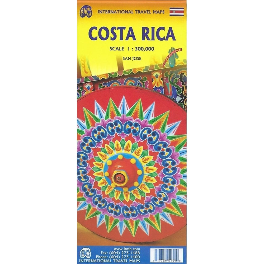 Costa Rica Travel Reference Map - ITMB Publishing