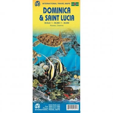 Dominica & Saint Lucia Travel Reference Map