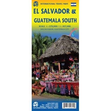 El Salvador / South Guatemala Travel Map