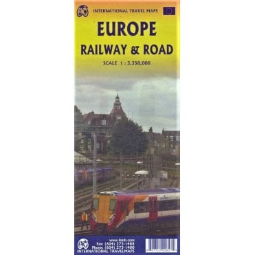 Europe Railway and Road Travel Map