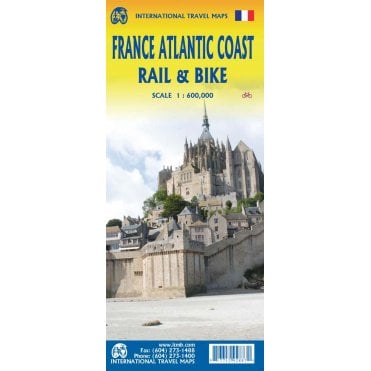 France (Atlantic Coast) Rail & Bike Map