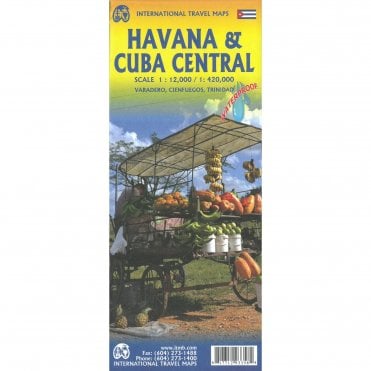 Havana & Cuba West Travel Map